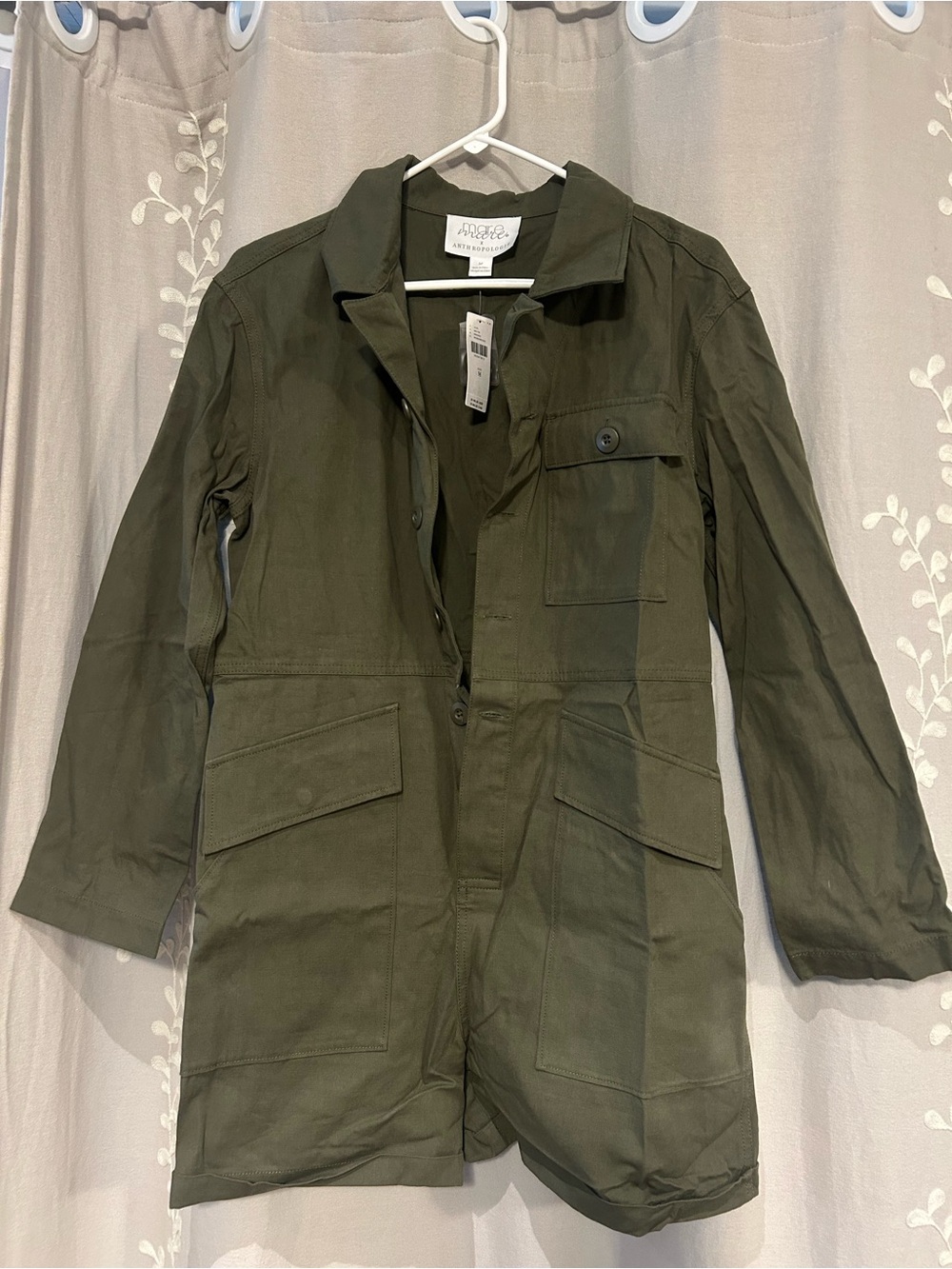 Olive Utility Romper Jumpsuit by Mare Mare x Anthropologie